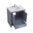 Elegant Kitchen and Bath Filipo Single Solid Wood Bathroom Vanity in Gray