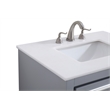 Elegant Kitchen and Bath Filipo Single Solid Wood Bathroom Vanity in Gray