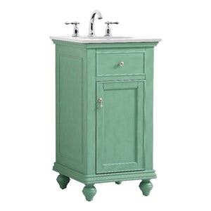 Elegant Kitchen and Bath Otto 19&quot Single Solid Wood Bathroom Vanity in Green