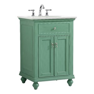 Elegant Kitchen and Bath Otto 24&quot Single Solid Wood Bathroom Vanity in Green