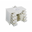 Elegant Kitchen and Bath Otto Single Solid Wood Bathroom Vanity in White