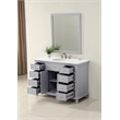 Elegant Kitchen and Bath Otto Single Solid Wood Bathroom Vanity in Gray