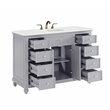 Elegant Kitchen and Bath Otto Single Solid Wood Bathroom Vanity in Gray