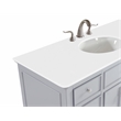 Elegant Kitchen and Bath Otto Single Solid Wood Bathroom Vanity in Gray