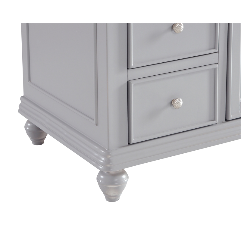 Elegant Kitchen and Bath Otto Single Solid Wood Bathroom Vanity in Gray
