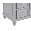 Elegant Kitchen and Bath Otto Single Solid Wood Bathroom Vanity in Gray