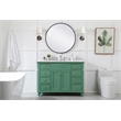 Elegant Kitchen and Bath Otto Single Solid Wood Bathroom Vanity in Green