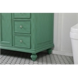 Elegant Kitchen and Bath Otto Single Solid Wood Bathroom Vanity in Green