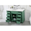 Elegant Kitchen and Bath Otto Single Solid Wood Bathroom Vanity in Green