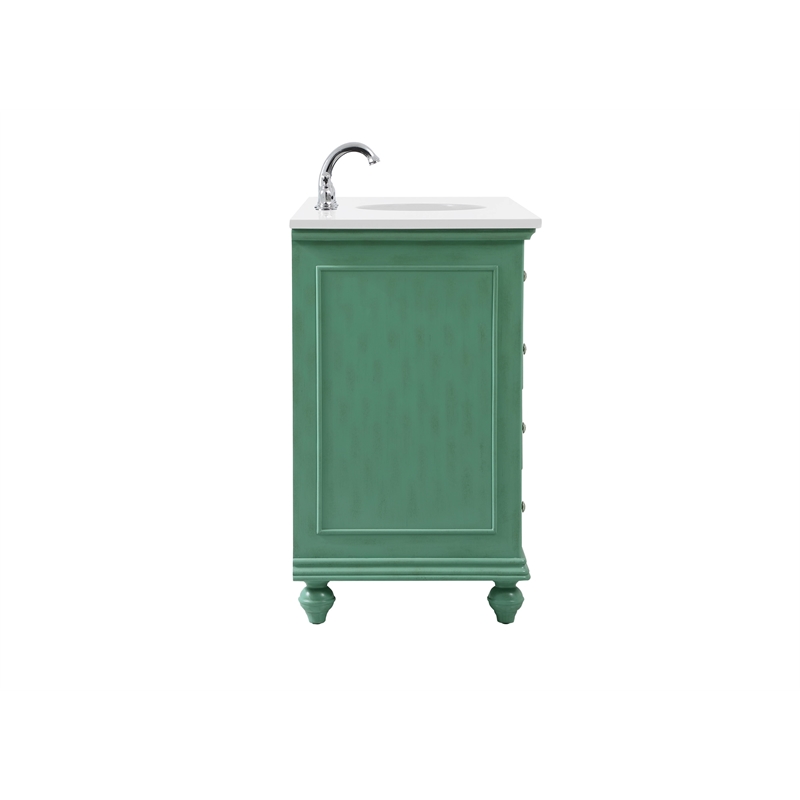 Elegant Kitchen and Bath Otto Single Solid Wood Bathroom Vanity in Green