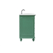 Elegant Kitchen and Bath Otto Single Solid Wood Bathroom Vanity in Green