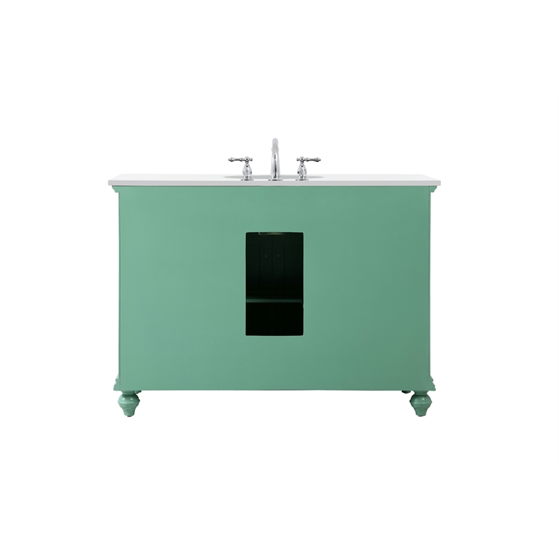 Elegant Kitchen and Bath Otto Single Solid Wood Bathroom Vanity in Green