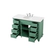 Elegant Kitchen and Bath Otto Single Solid Wood Bathroom Vanity in Green