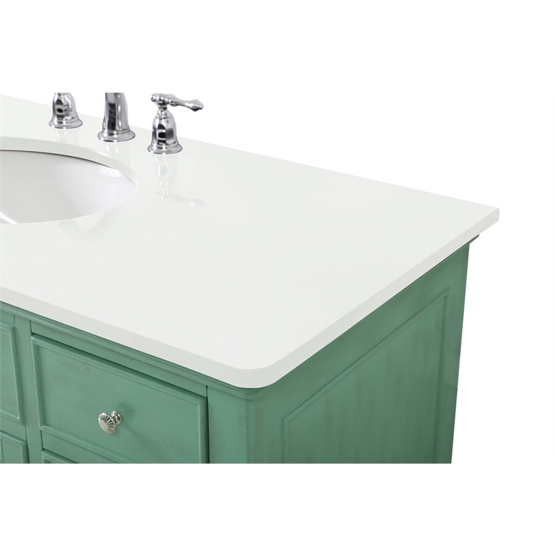 Elegant Kitchen and Bath Otto Single Solid Wood Bathroom Vanity in Green
