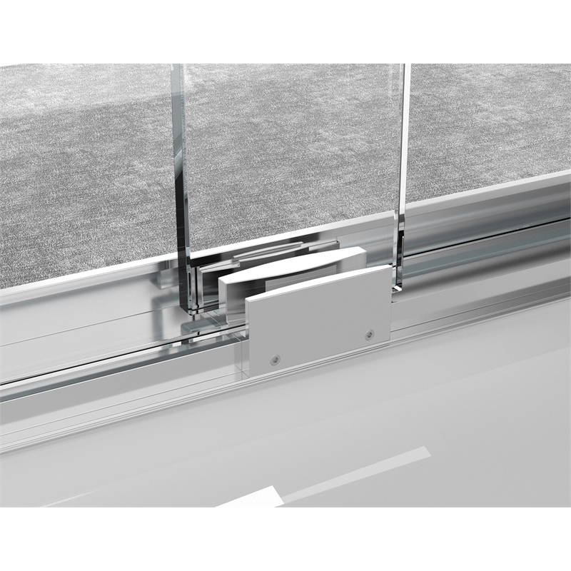 Elegant Kitchen and Bath Trenton Semi-frameless Aluminum Tub Door in Chrome