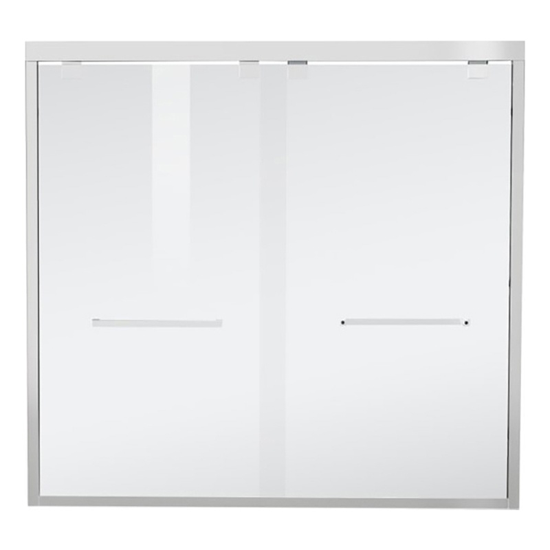 Elegant Kitchen and Bath Trenton Semi-frameless Aluminum Tub Door in Chrome