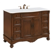 Elegant Kitchen and Bath Windsor Single Solid Wood Bathroom Vanity in Brown