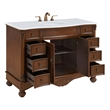 Elegant Kitchen and Bath Windsor Single Solid Wood Bathroom Vanity in Brown