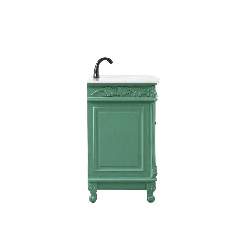 Elegant Kitchen and Bath Bordeaux Single Solid Wood Bathroom Vanity in Green