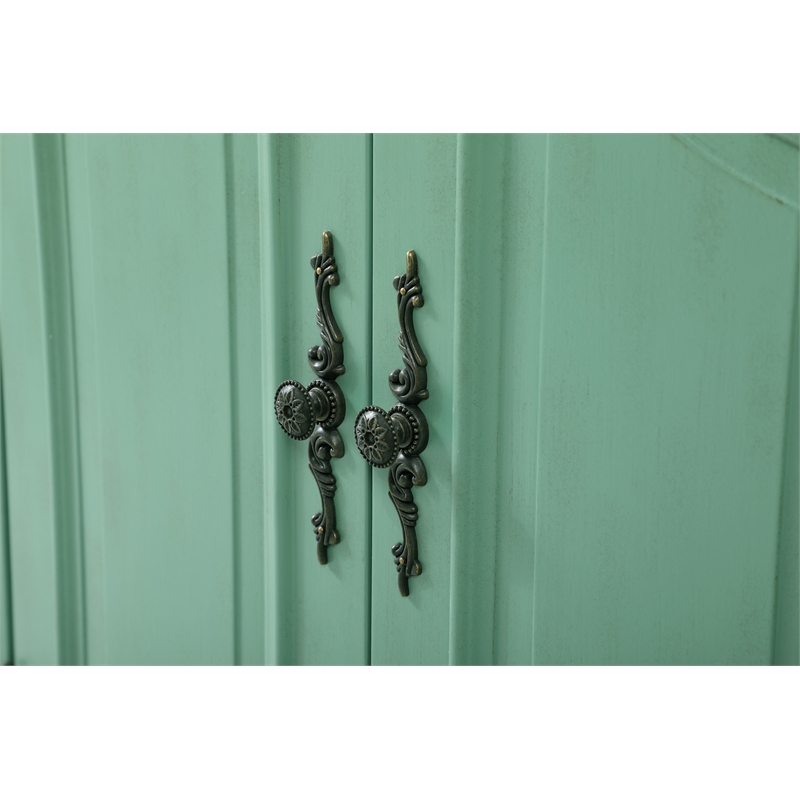 Elegant Kitchen and Bath Bordeaux Single Solid Wood Bathroom Vanity in Green