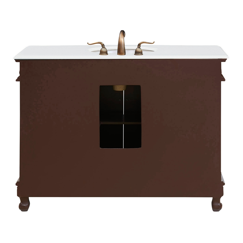 Elegant Kitchen and Bath Bordeaux Single Solid Wood Bathroom Vanity in Brown