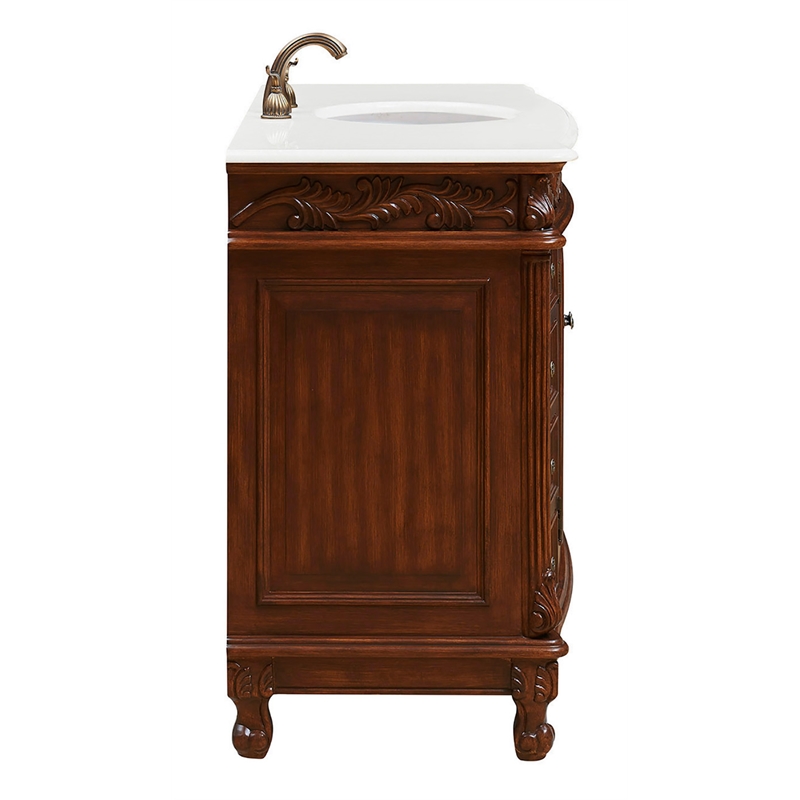 Elegant Kitchen and Bath Bordeaux Single Solid Wood Bathroom Vanity in Brown