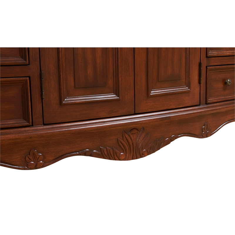 Elegant Kitchen and Bath Bordeaux Single Solid Wood Bathroom Vanity in Brown