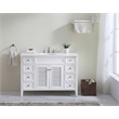 Elegant Kitchen and Bath Cape Cod Single Solid Wood Bathroom Vanity in White