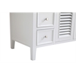 Elegant Kitchen and Bath Cape Cod Single Solid Wood Bathroom Vanity in White