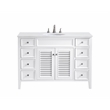 Elegant Kitchen and Bath Cape Cod Single Solid Wood Bathroom Vanity in White
