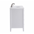 Elegant Kitchen and Bath Cape Cod Single Solid Wood Bathroom Vanity in White