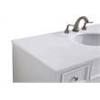Elegant Kitchen and Bath Cape Cod Single Solid Wood Bathroom Vanity in White