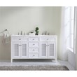 Elegant Kitchen and Bath Cape Cod Double Solid Wood Bathroom Vanity in White