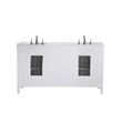 Elegant Kitchen and Bath Cape Cod Double Solid Wood Bathroom Vanity in White