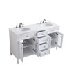 Elegant Kitchen and Bath Cape Cod Double Solid Wood Bathroom Vanity in White