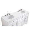 Elegant Kitchen and Bath Cape Cod Double Solid Wood Bathroom Vanity in White