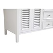 Elegant Kitchen and Bath Cape Cod Double Solid Wood Bathroom Vanity in White