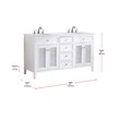 Elegant Kitchen and Bath Cape Cod Double Solid Wood Bathroom Vanity in White