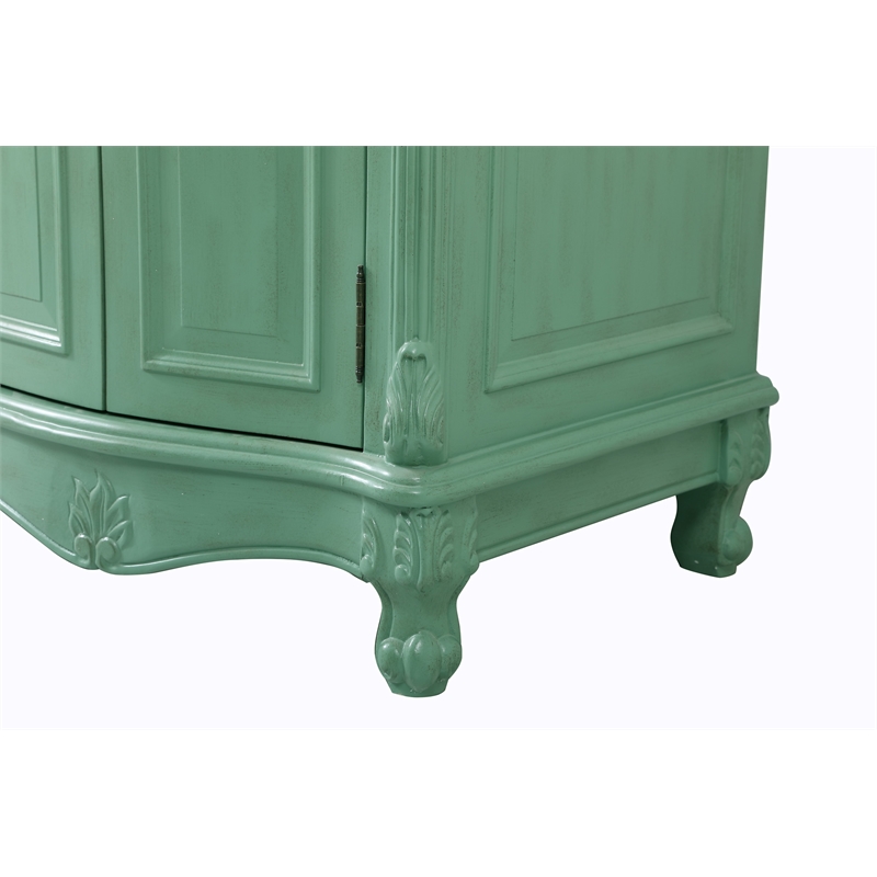 Elegant Kitchen and Bath Windsor Double Solid Wood Bathroom Vanity in Green
