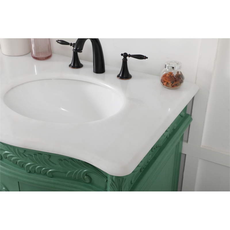 Elegant Kitchen and Bath Windsor Double Solid Wood Bathroom Vanity in Green