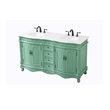 Elegant Kitchen and Bath Windsor Double Solid Wood Bathroom Vanity in Green