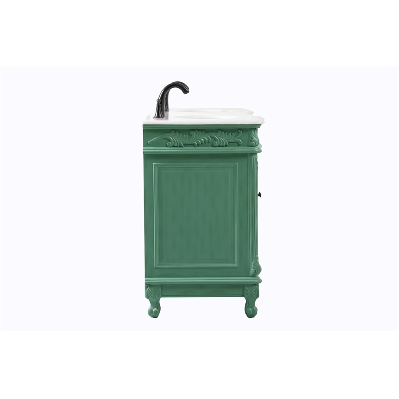 Elegant Kitchen and Bath Windsor Double Solid Wood Bathroom Vanity in Green