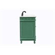 Elegant Kitchen and Bath Windsor Double Solid Wood Bathroom Vanity in Green