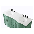 Elegant Kitchen and Bath Windsor Double Solid Wood Bathroom Vanity in Green