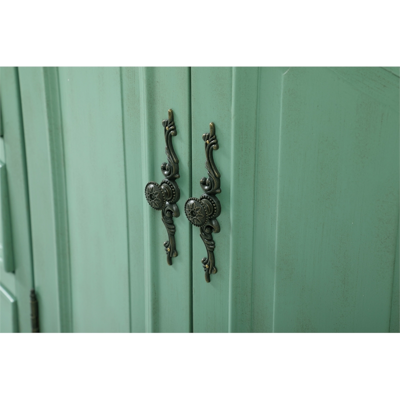Elegant Kitchen and Bath Windsor Double Solid Wood Bathroom Vanity in Green