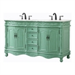 Elegant Kitchen and Bath Windsor Double Solid Wood Bathroom Vanity in Green