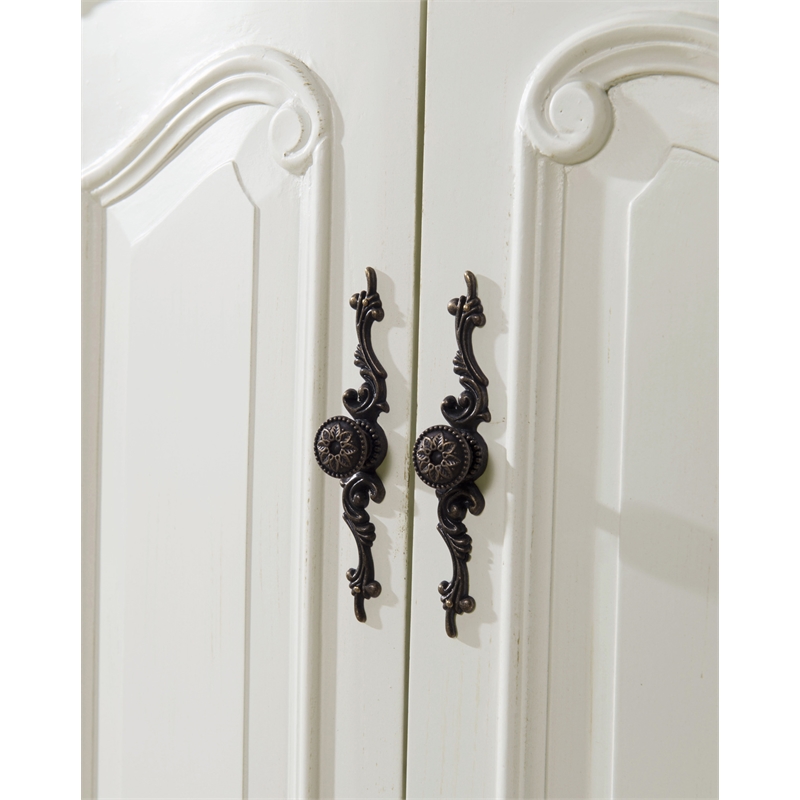 Elegant Kitchen and Bath Windsor Double Solid Wood Bathroom Vanity in White