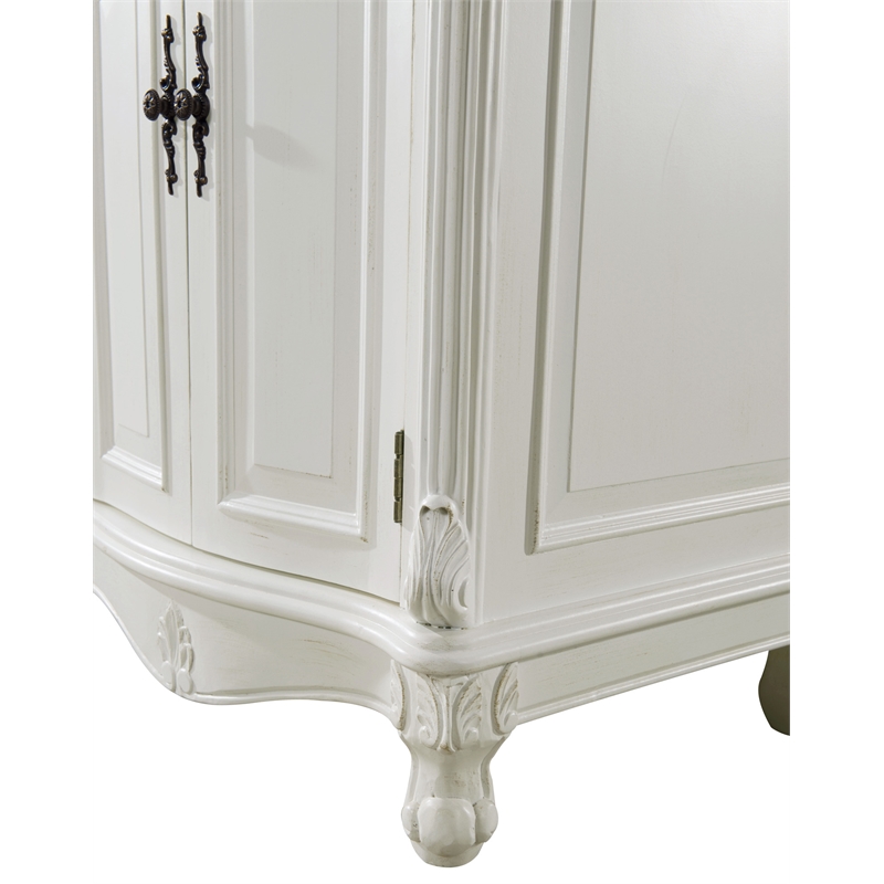 Elegant Kitchen and Bath Windsor Double Solid Wood Bathroom Vanity in White