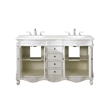 Elegant Kitchen and Bath Windsor Double Solid Wood Bathroom Vanity in White