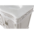 Elegant Kitchen and Bath Windsor Double Solid Wood Bathroom Vanity in White